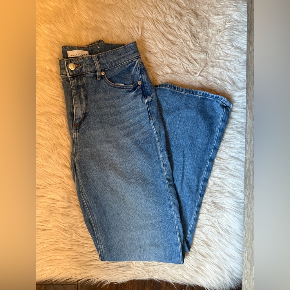 LOFT Medium Blue Wide Leg Jeans